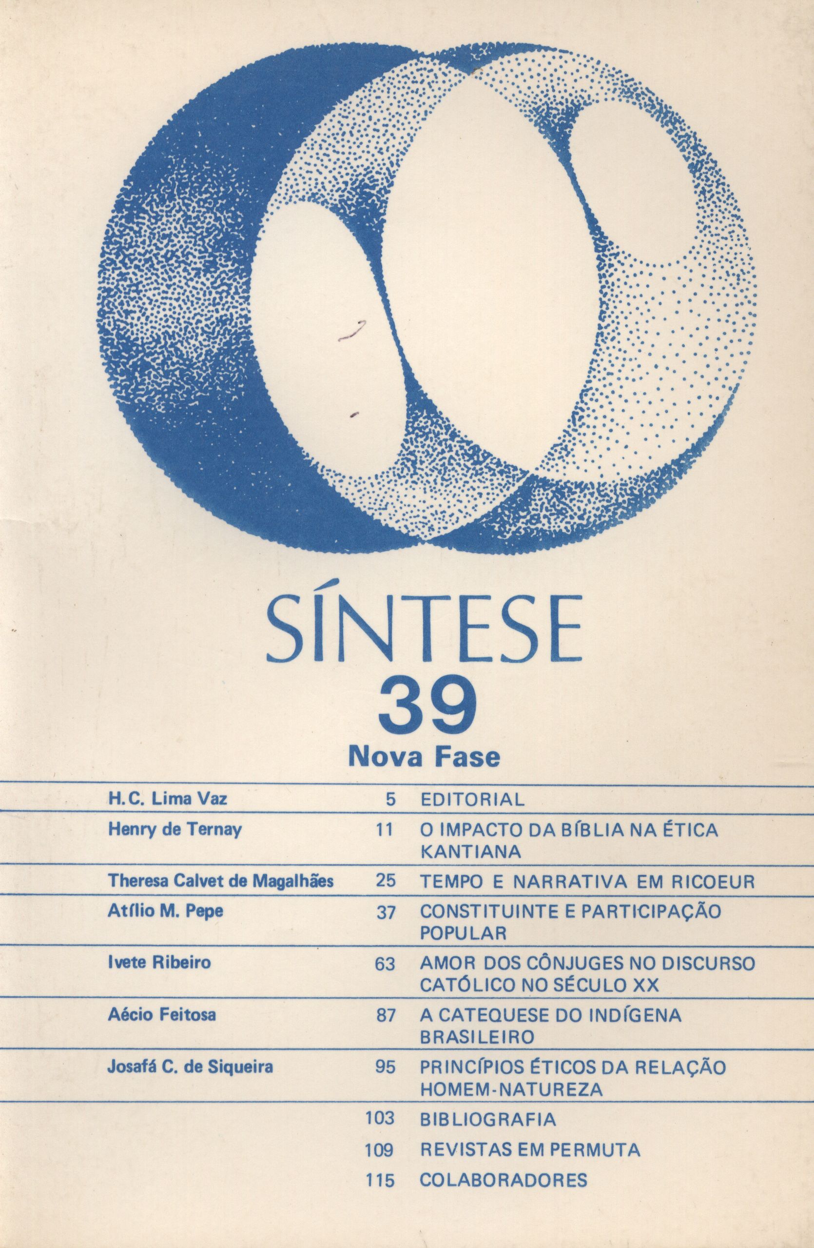					Visualizar v. 14 n. 39 (1987): SÍNTESE
				