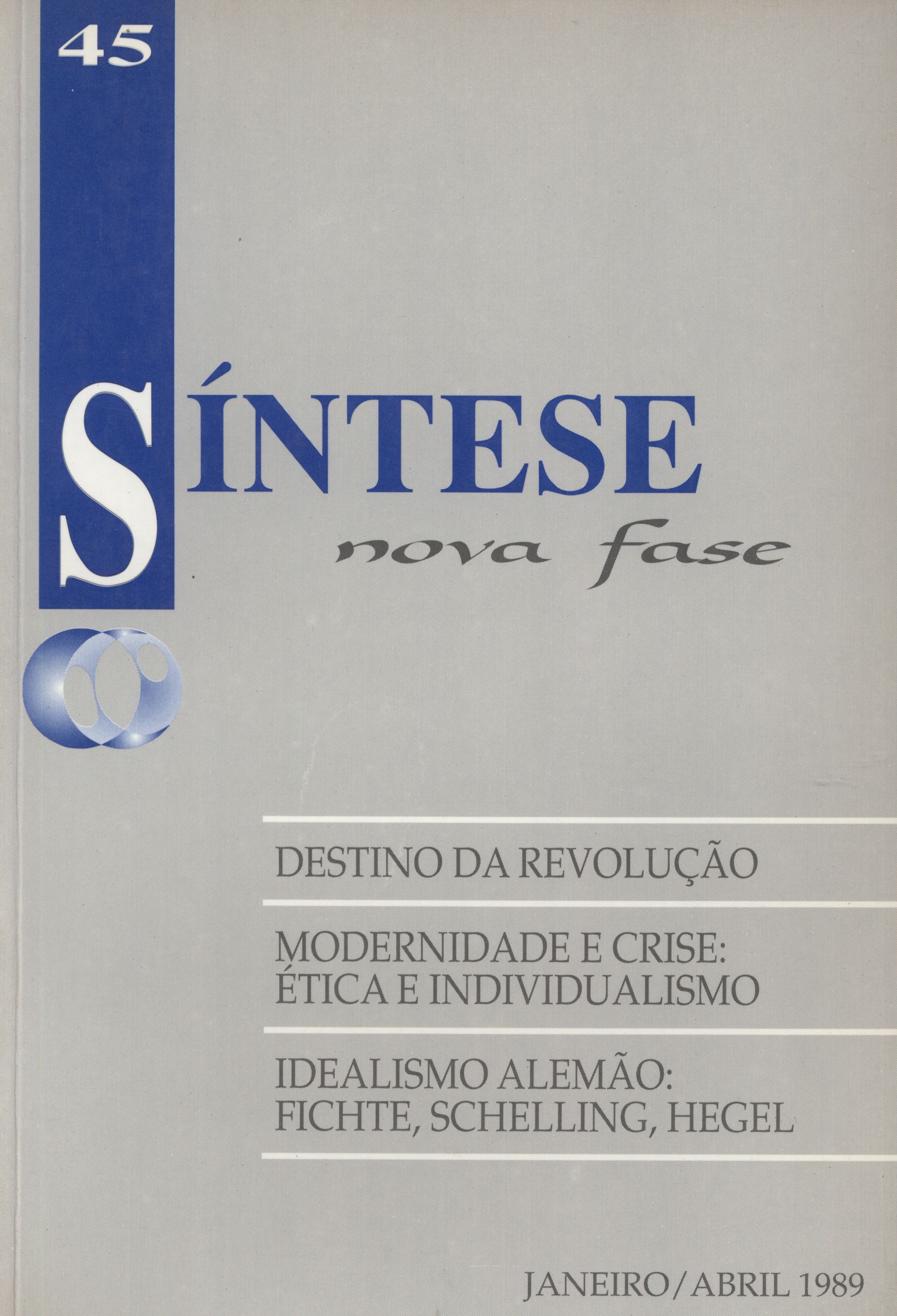 					Visualizar v. 16 n. 45 (1989): SÍNTESE
				