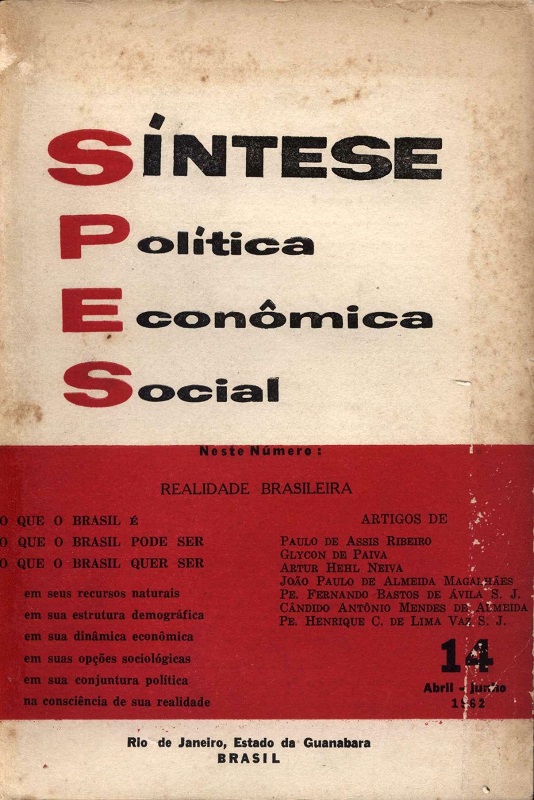 					Visualizar v. 4 n. 14 (1962): Síntese Política Econômica Social
				